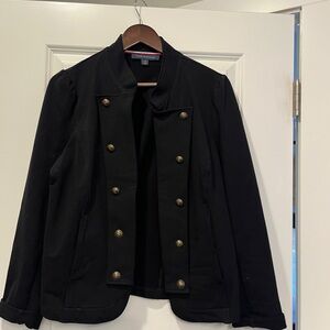 New Gorgeous Tommy Hilfiger Military Inspired Black Jacket / Coat Women’s Large